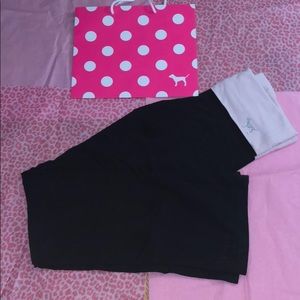 Vs pink fold over waist leggings size small